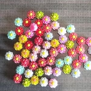 Miniature flower embellishments/flat backs